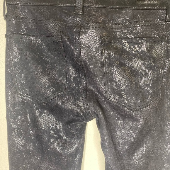 Level 99 black reptile print slight shine pant - Picture 7 of 10